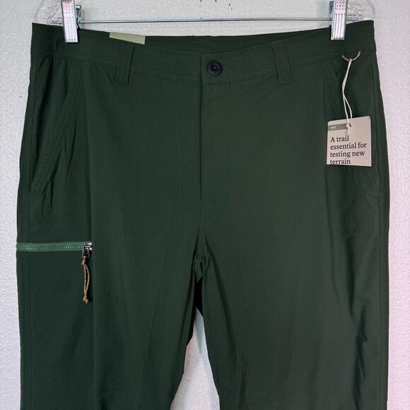REI Trail Made Pants Mens 34 x 32 Hiking Trail Pant Outdoor UPF 50 NEW Green - Picture 4 of 14